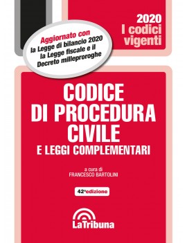 CODICE DI PROCEDURA CIVILE 2020