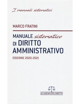 MANUALE SISTEMATICO DI DIRITTO AMMINISTR