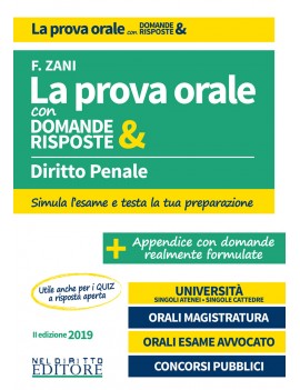 la prova orale penale  2019