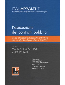 ESECUZIONE DEI CONTRATTI PUBBLICI 2017