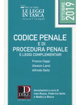 CODICE PENALE E PROCEDURA PENALE