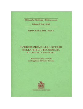 INTRODUZIONE ALLO STUDIO DELLA BIBLIOTEC