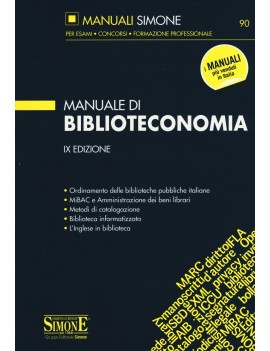MANUALE DI BIBLIOTECONOMIA