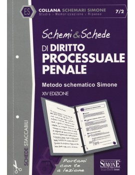 SCHEMI SCHEDE DIRITTO PROCESSUALE PENALE