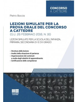 LEZIONI SIMULATE PROVA ORALE CONCORSO CA