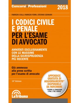 CODICE CIVILE PENALE X AVVOCATO 2018