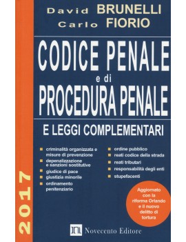 CODICE PENALE E PROCEDURA PENALE 2017